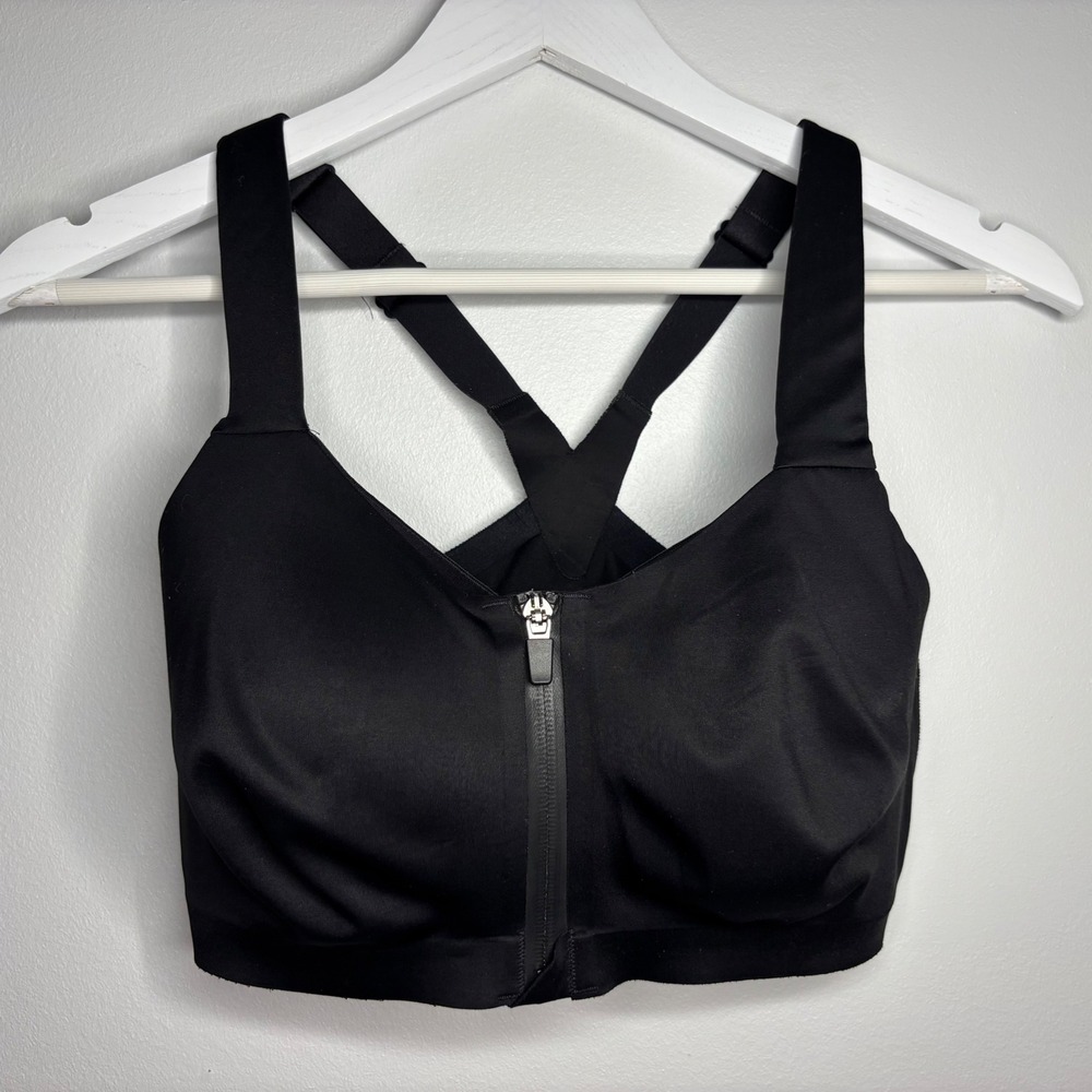 Victoria's Secret Knockout Ultra Max Sport Bra 34DDD Black Logo Gym High Impact